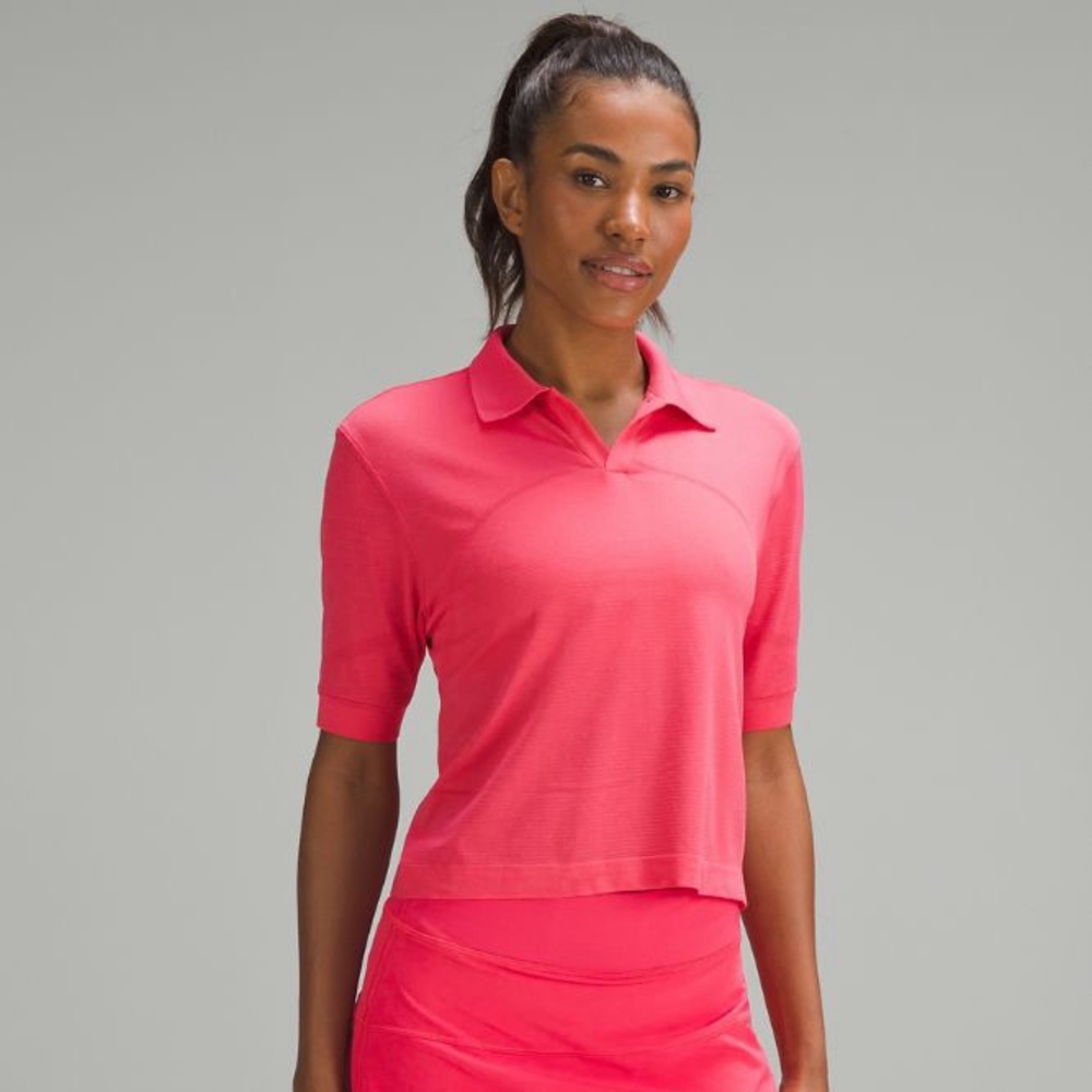 Lululemon swiftly tech relaxed fit polo lip gloss color